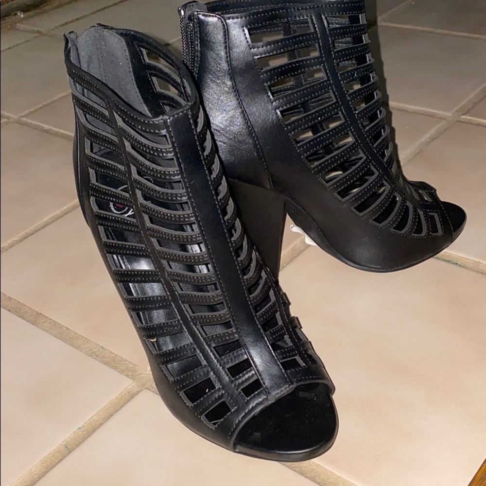 Strappy Black Heels